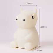 JX-YD-08 Silicone Calf Cow Night Light LED Colorful Dimming Pat Sleeping Bedside Lamp