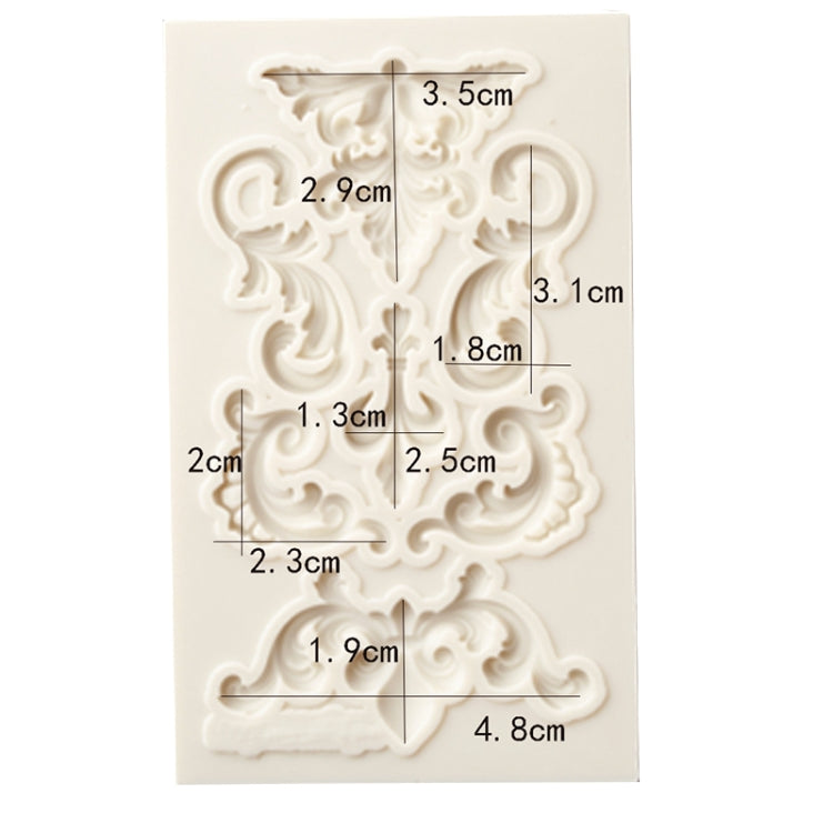 2 PCS Border Silicone Mold Fondant Mold Cake Decorating Tools Chocolate Mold(Grey) - Food Molds by PMC TechLife | Online Shopping South Africa | PMC TechLife