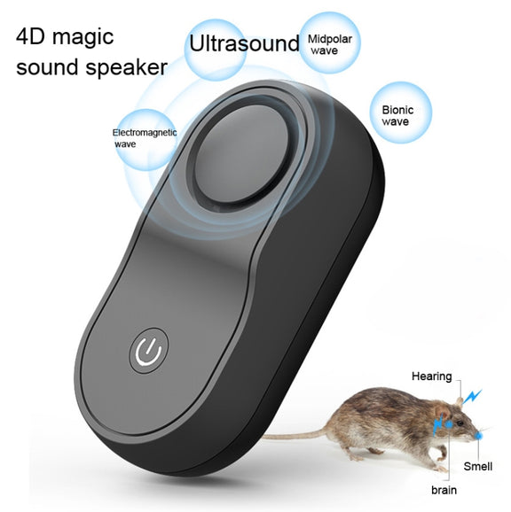 BG301 Ultrasonic Rodent Repeller Electronic Multi-Purpose Insect Repeller, Plug Type: AU Plug 220V(Black)