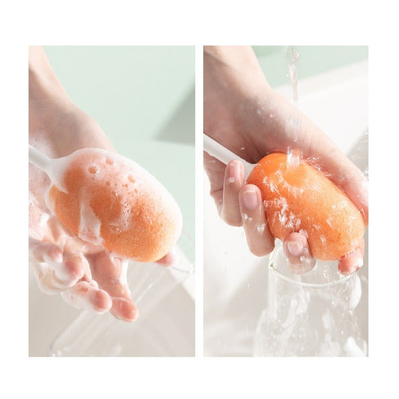 Long Handle Vertical Cup Brush Baby Bottle Sponge Cleaning Brush, Length: 29cm(White)