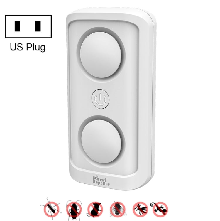 BG302 Dual-Speaker Intelligent Frequency Conversion Mosquito Repellent Ultrasonic Insect Repellent, Product specifications: US Plug 110V(White) - Repellents by PMC TechLife | Online Shopping South Africa | PMC TechLife | Buy Now Pay Later Mobicred