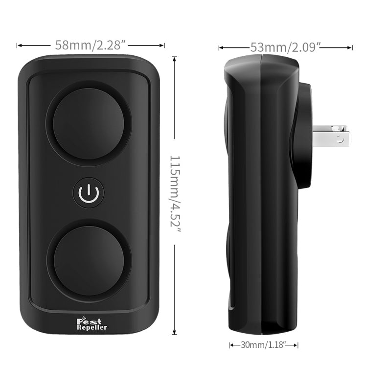 BG302 Dual-Speaker Intelligent Frequency Conversion Mosquito Repellent Ultrasonic Insect Repellent, Product specifications: US Plug 110V(White) - Repellents by PMC TechLife | Online Shopping South Africa | PMC TechLife | Buy Now Pay Later Mobicred