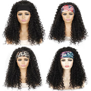Hairband Wig Headgear Volume Chemical Fiber Wig Headgear, Color Classification: Flower Hair Band 1B#C