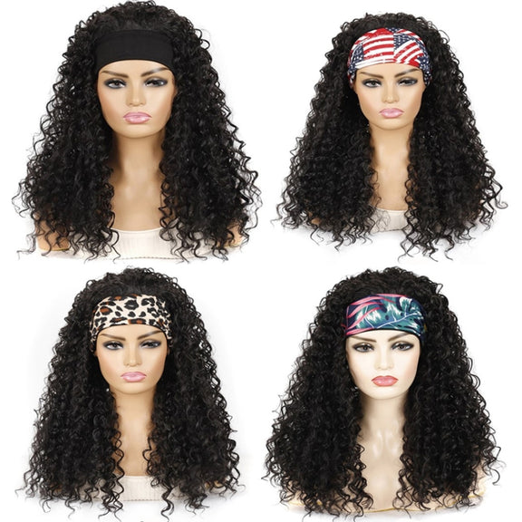 Hairband Wig Headgear Volume Chemical Fiber Wig Headgear, Color Classification: Flower Hair Band 1B#C