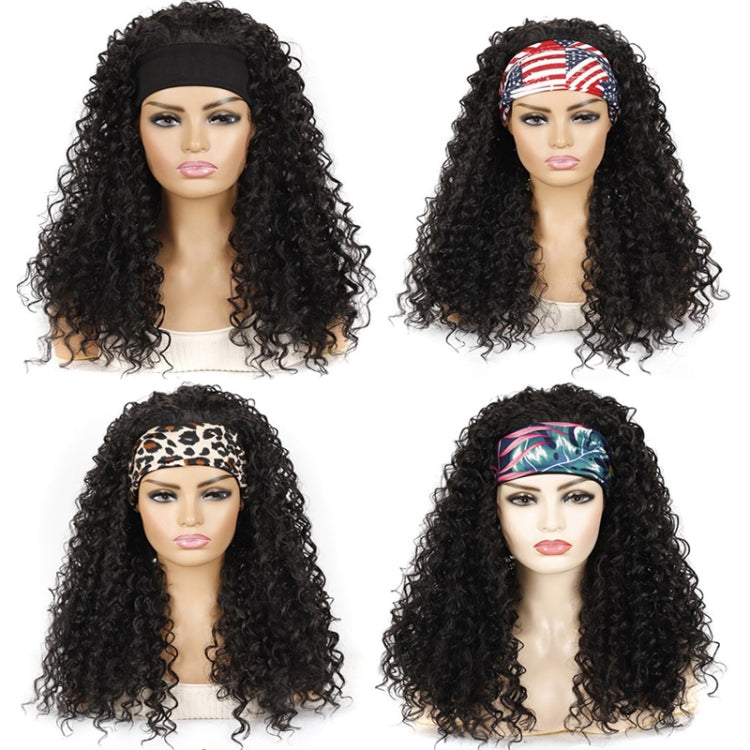 Hairband Wig Headgear Volume Chemical Fiber Wig Headgear, Color Classification: Flower Hair Band 1B#C
