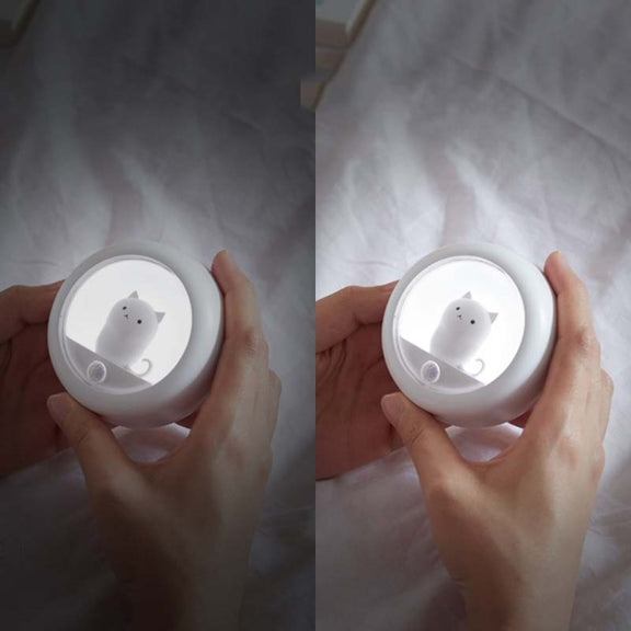 DZ-K610 Human Body Induction Night Light Cute Pet Bedroom Atmosphere Light USB Cabinet Wall Lamp(White)