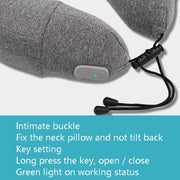 PL60 Neck Massager Cervical Spine Massage Pillow Household Inflatable U-Shaped Neck Pillow(Gray)