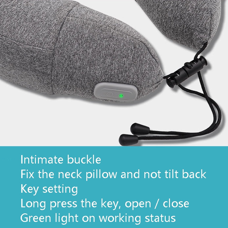 PL60 Neck Massager Cervical Spine Massage Pillow Household Inflatable U-Shaped Neck Pillow(Gray)