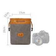 S.C.COTTON Liner Bag Water-resistant Digital Protection Portable SLR Lens Bag Micro Single Camera Bag Photography Bag, Colour: Gray L