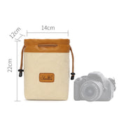 S.C.COTTON Liner Bag Water-resistant Digital Protection Portable SLR Lens Bag Micro Single Camera Bag Photography Bag, Colour: Beige M
