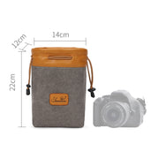 S.C.COTTON Liner Bag Water-resistant Digital Protection Portable SLR Lens Bag Micro Single Camera Bag Photography Bag, Colour: Gray M