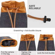 S.C.COTTON Liner Bag Water-resistant Digital Protection Portable SLR Lens Bag Micro Single Camera Bag Photography Bag, Colour: Beige S