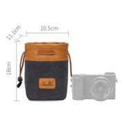 S.C.COTTON Liner Bag Water-resistant Digital Protection Portable SLR Lens Bag Micro Single Camera Bag Photography Bag, Colour: Carbon Black S