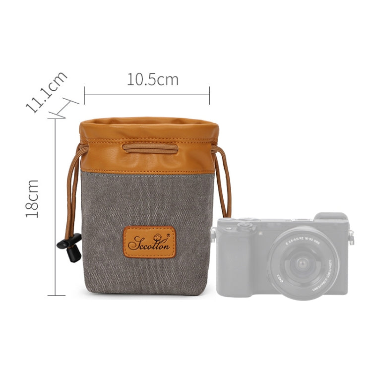 S.C.COTTON Liner Bag Water-resistant Digital Protection Portable SLR Lens Bag Micro Single Camera Bag Photography Bag, Colour: Gray S