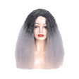 Matte Realistic Corn Perm Long Curly Hair Woolen Volume Wig Headgear(Black Gradient Milky Gray) - free shipping - PMC TechLife - Order now!