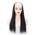 Wig Half Headgear Long Straight Hair U-Shaped Wig Headgear, Colour: 1.US-1B# Black - free shipping - PMC TechLife - Order now!