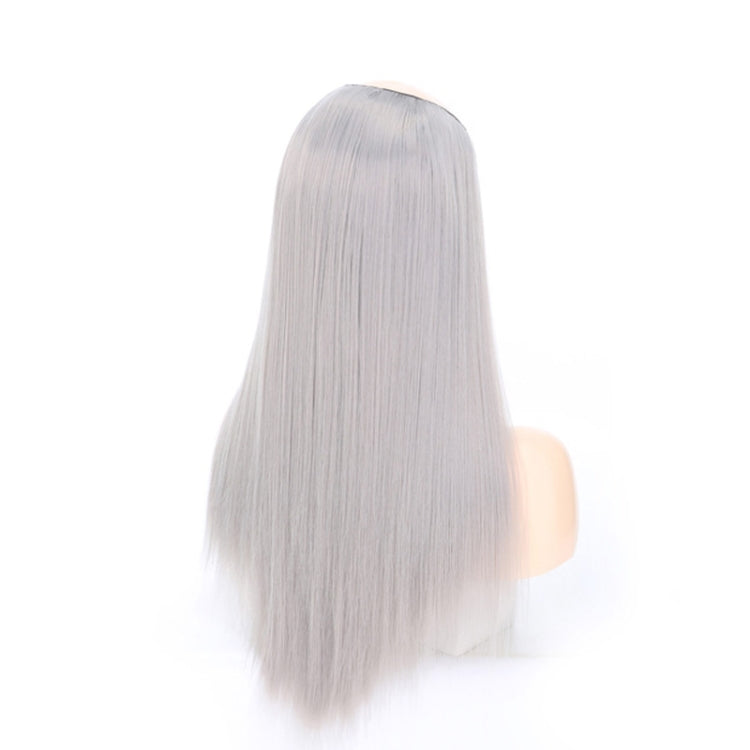 Wig Half Headgear Long Straight Hair U-Shaped Wig Headgear, Colour: 14.US-0906# Grandma Gray - free shipping - PMC TechLife - Order now!