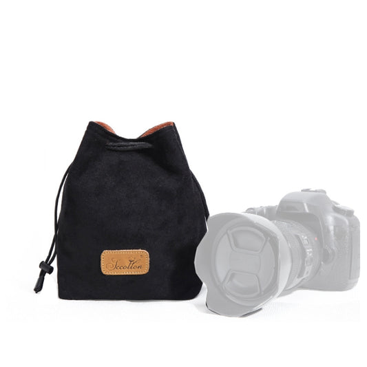 S.C.COTTON Liner Shockproof Digital Protection Portable SLR Lens Bag Micro Single Camera Bag Square Black L - Lens Bag by S.C.COTTON | Online Shopping South Africa | PMC Jewellery | Buy Now Pay Later Mobicred