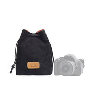 S.C.COTTON Liner Shockproof Digital Protection Portable SLR Lens Bag Micro Single Camera Bag Square Black M