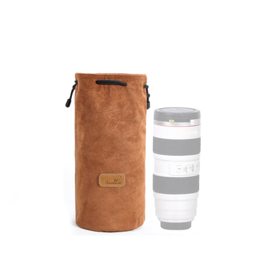 S.C.COTTON Liner Shockproof Digital Protection Portable SLR Lens Bag Micro Single Camera Bag Round Khaki L - free shipping - PMC Jewellery - Order now!