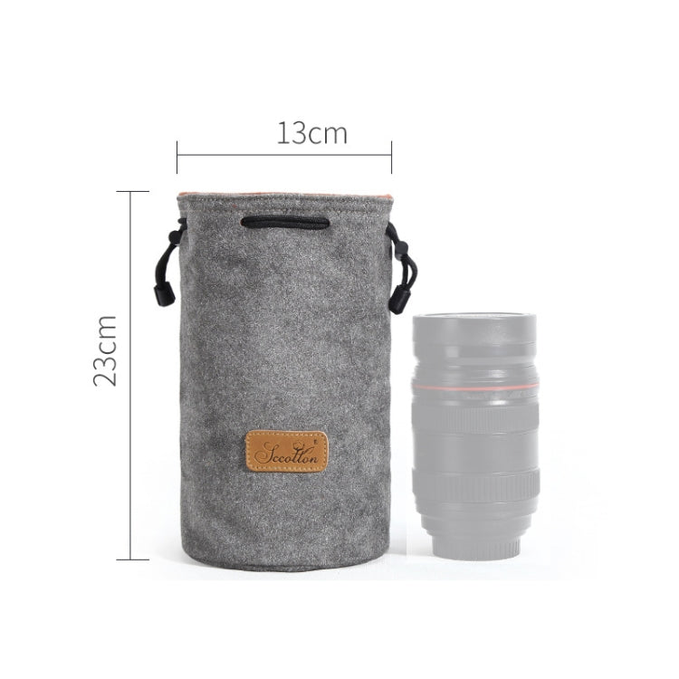 S.C.COTTON Liner Shockproof Digital Protection Portable SLR Lens Bag Micro Single Camera Bag Round Gray M - free shipping - PMC TechLife - Order now!