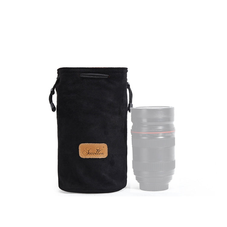 S.C.COTTON Liner Shockproof Digital Protection Portable SLR Lens Bag Micro Single Camera Bag Round Black M - free shipping - PMC Jewellery - Order now!
