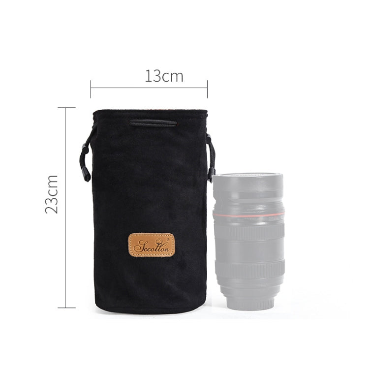 S.C.COTTON Liner Shockproof Digital Protection Portable SLR Lens Bag Micro Single Camera Bag Round Black M