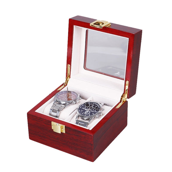 Wooden Baking Paint Watch Box Jewelry Storage Display Box(2-bit Spray Paint)