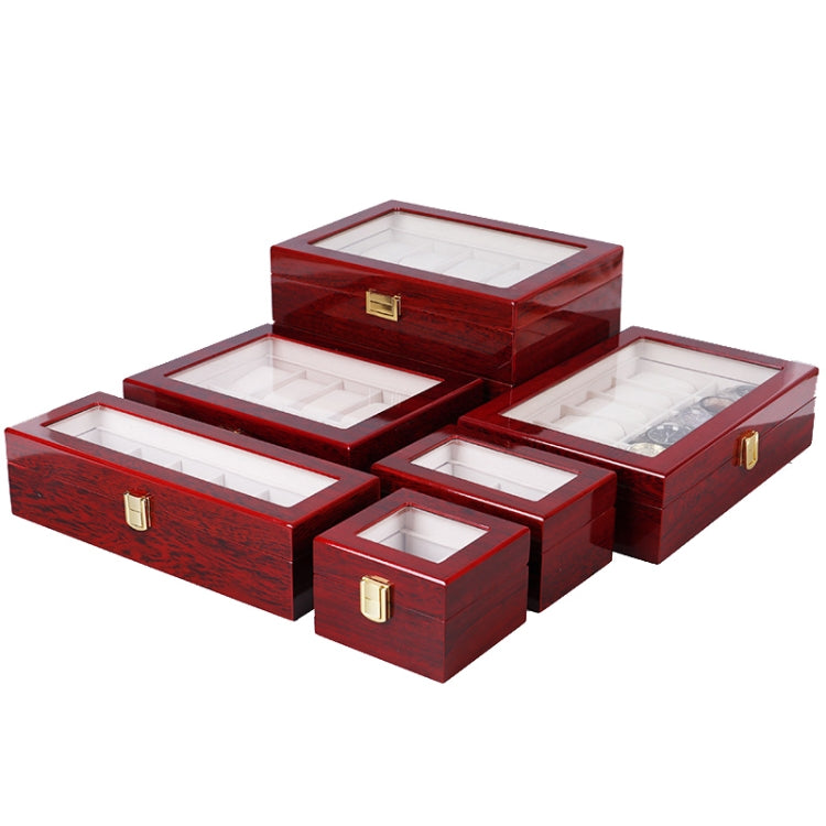 Wooden Baking Paint Watch Box Jewelry Storage Display Box(10-bit Black + Brown Matte) - free shipping - PMC Jewellery - Order now!