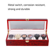Wooden Baking Paint Watch Box Jewelry Storage Display Box(12-bit Paint)