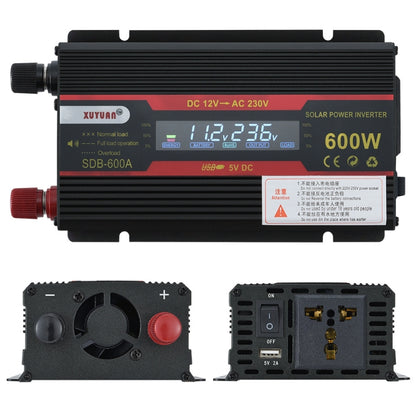 XUYUAN 600W Car Inverter LCD Display Converter, Specification: 12V to 220V - free shipping - PMC Jewellery - Order now!
