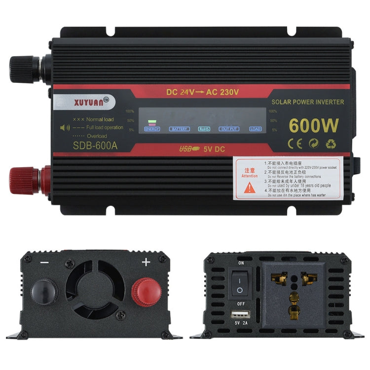 XUYUAN 600W Car Inverter LCD Display Converter, Specification: 24V to 220V - free shipping - PMC Jewellery - Order now!