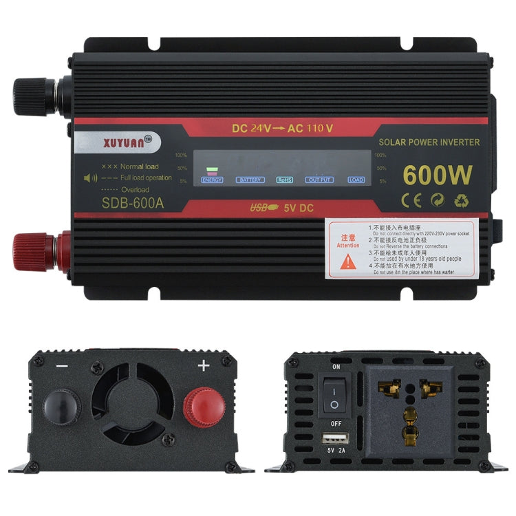 XUYUAN 600W Car Inverter LCD Display Converter, Specification: 24V to 110V - free shipping - PMC Jewellery - Order now!