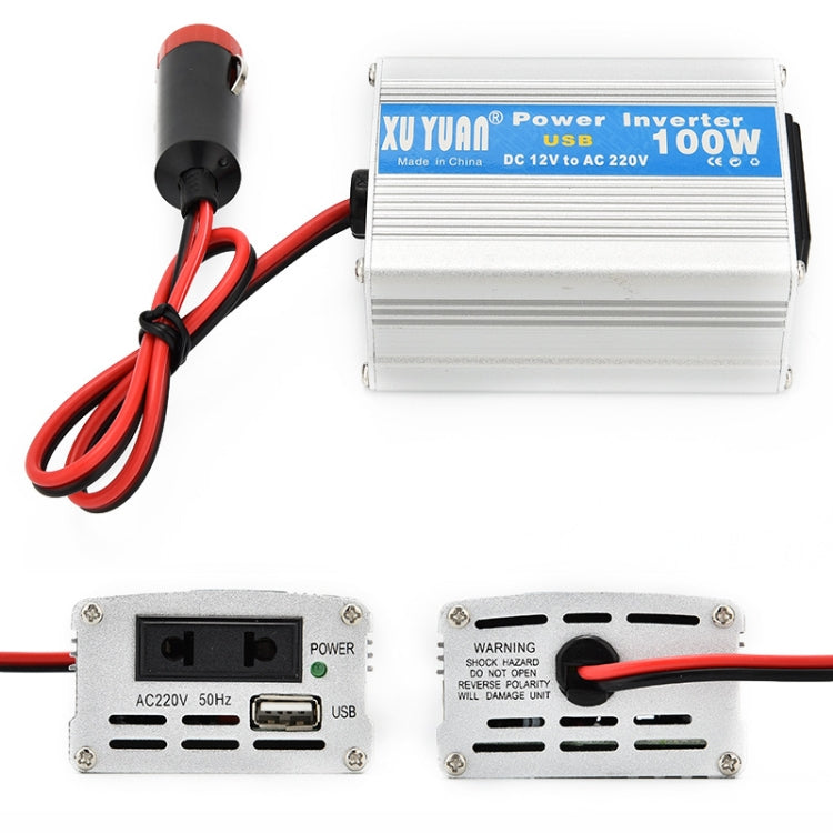 XUYUAN 100W Car Inverter Car Notebook Power Supply with USB, Specification: 12V to 220V -  by XUYUAN | Online Shopping South Africa | PMC Jewellery | Buy Now Pay Later Mobicred