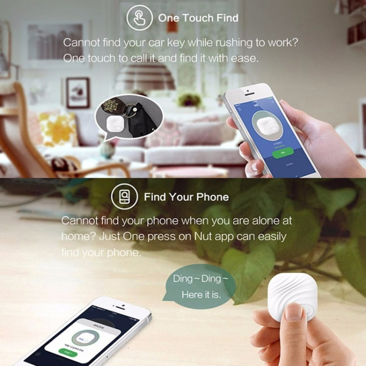 NUT F7X Smart Anti-Lost Device Bluetooth Two-Way Alarm Mobile Phone Key Wallet Anti-Lost Device( White) - Anti-lost Alarm by NUT | Online Shopping South Africa | PMC Jewellery | Buy Now Pay Later Mobicred