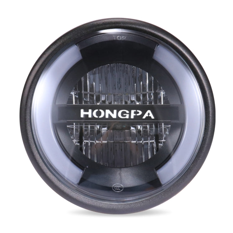 HONGPA Motorcycle Retro Headlights Modified Parts LED General Metal Headlights(Matte Black) - Headlights by PMC TechLife | Online Shopping South Africa | PMC TechLife | Buy Now Pay Later Mobicred