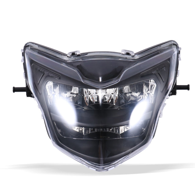 Motorcycle LED Retro Headlights LED Far Near Beam Lights For Yamaha LC135 V2-V6(Transparent Glass)