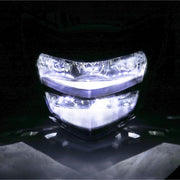 Motorcycle LED Retro Headlights LED Far Near Beam Lights For Yamaha LC135 V2-V6(Smoked Glass)