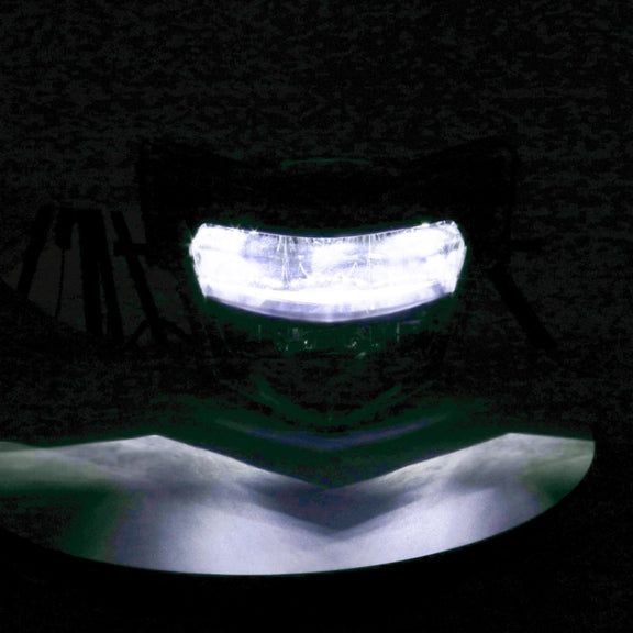 Motorcycle LED Retro Headlights LED Far Near Beam Lights For Yamaha LC135 V2-V6(Smoked Glass)