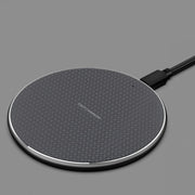 2pcs K8 10W Universal Aluminum Alloy Mobile Phone Wireless Charger, Specification:with 1m Cable(Black)