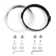 5.75 Inch Round Retro Headlight Ring Motorcycle Headlight Modification Parts(Black)