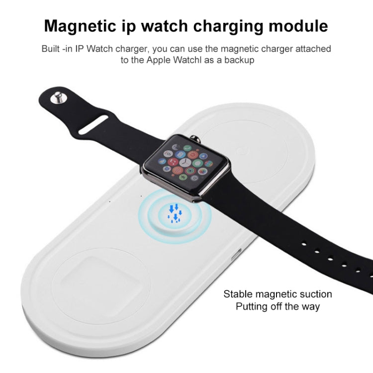 KT-W50A8 3 in 1 10W Multi-Function Bracket Wireless Charger for iPhones / iWatch / AirPods - Wireless Charger by PMC TechLife | Online Shopping South Africa | PMC TechLife