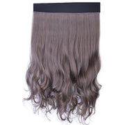 8261E Fashion Hat Wig Female Detachable Pear Flower Roll Long Hair Wig(Aoki Ash)