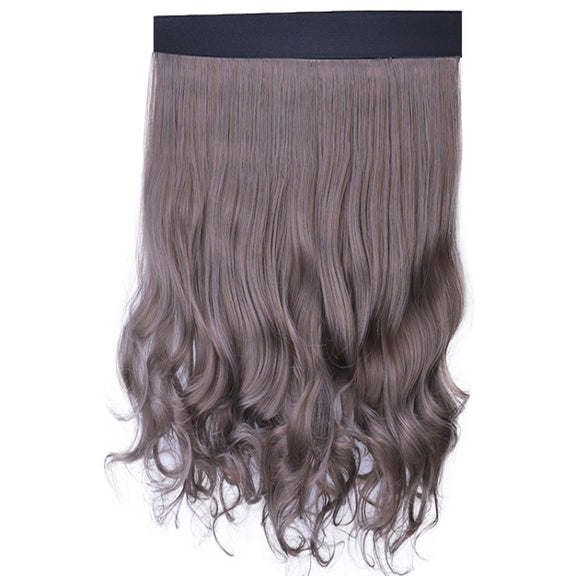 8261E Fashion Hat Wig Female Detachable Pear Flower Roll Long Hair Wig(Aoki Ash)