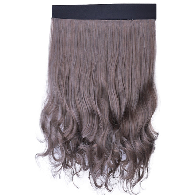 8261E Fashion Hat Wig Female Detachable Pear Flower Roll Long Hair Wig(Aoki Ash)