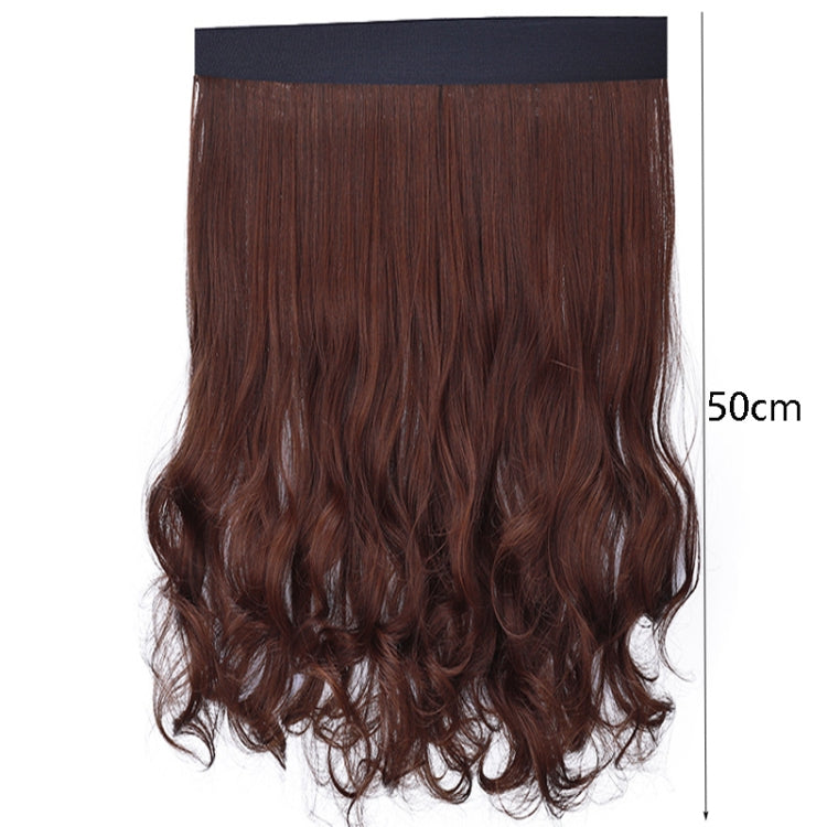 8261E Fashion Hat Wig Female Detachable Pear Flower Roll Long Hair Wig(Light Brown)