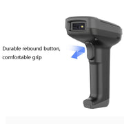 Deli 14952 Supermarket Cashier One-Dimensional QR Code Scanning Gun, Model: White Wired