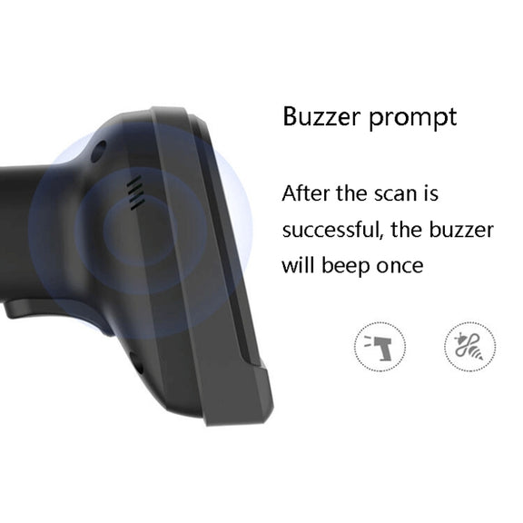 Deli 14952 Supermarket Cashier One-Dimensional QR Code Scanning Gun, Model: White Wireless