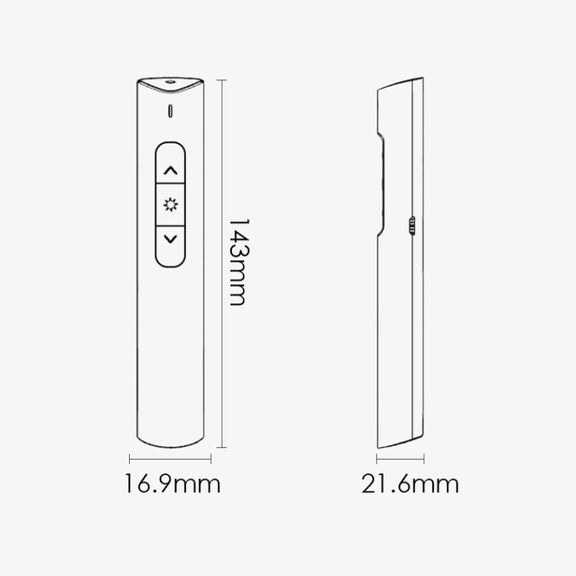 Deli 2.4G Flip Pen Business Presentation Remote Control Pen, Model: 2801 Black (Red Light)