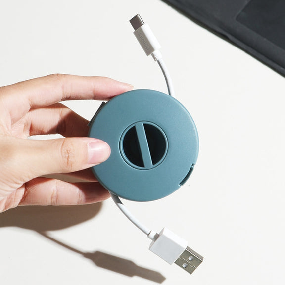 Round Data Cable Storage Box Earphone Storage Collection Box(Transparent)